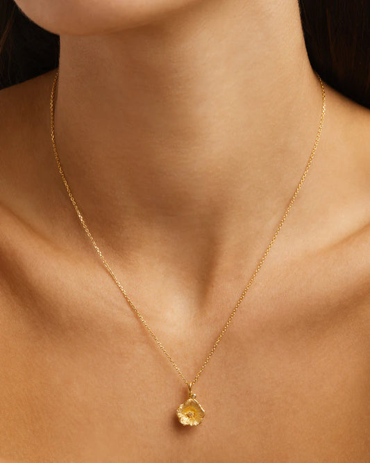 18K GOLD VERMEIL MORNING GLORY SEPTEMBER FLOWER