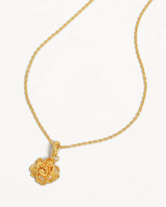 18K GOLD VERMEIL PEONY NOVEMBER NECKLACE