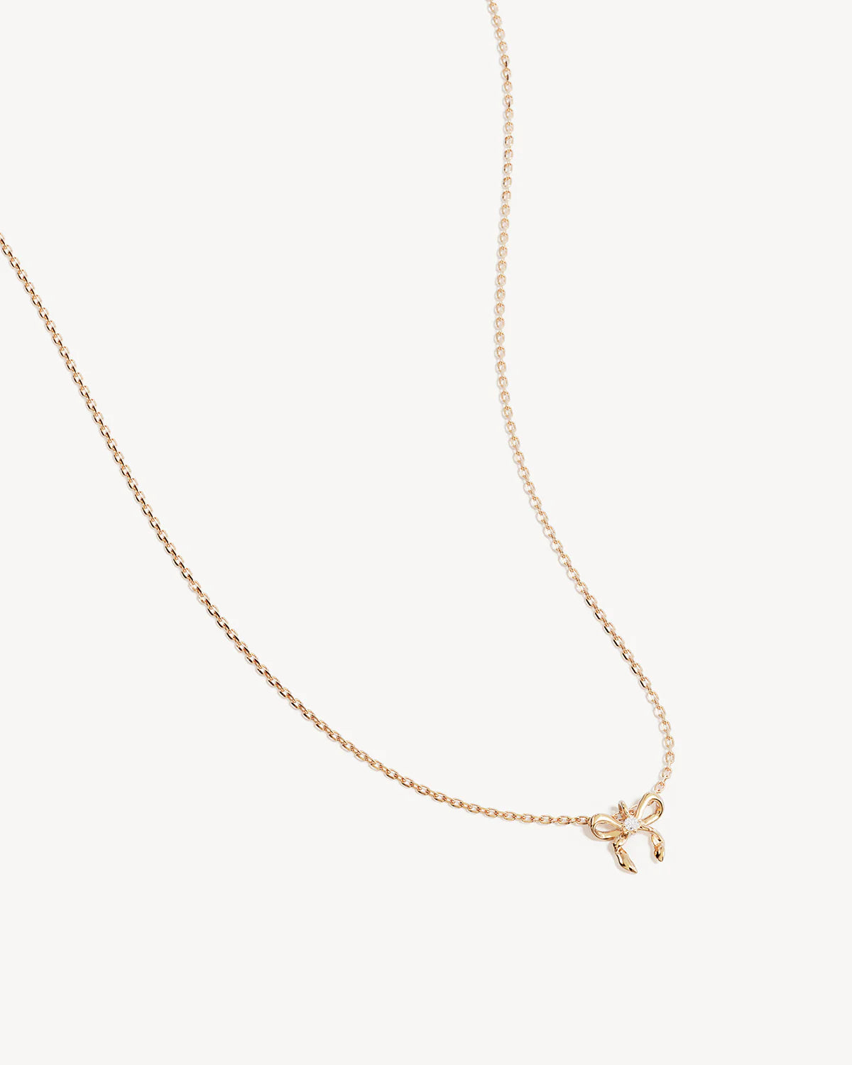 NECKLACE FOREVER MORE BOW 18K GOLD PLATED VERMEIL