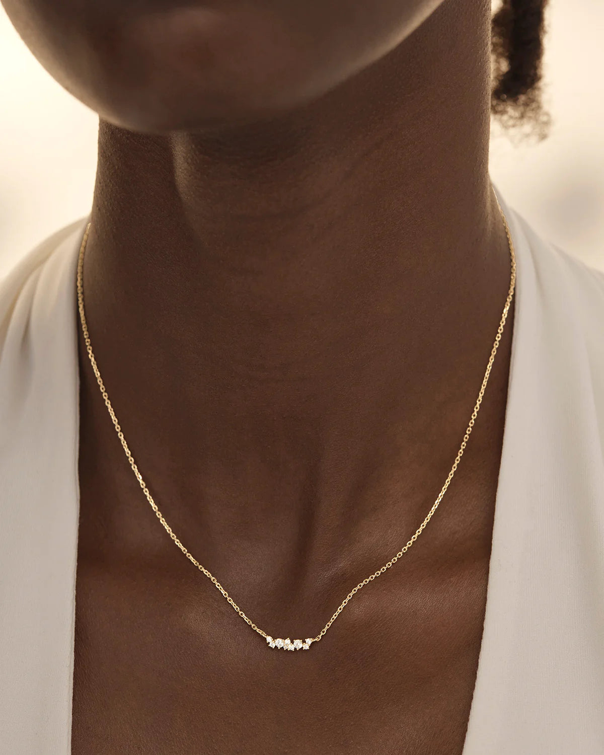 NECKLACE CYRSTAL DUST 18K GOLD VERMEIL