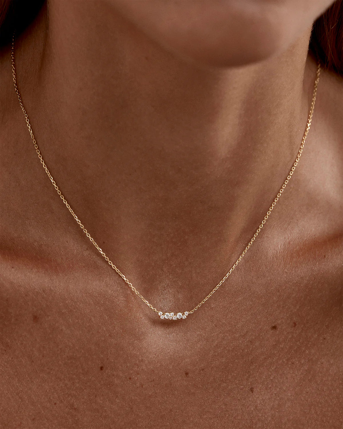 NECKLACE CYRSTAL DUST 18K GOLD VERMEIL