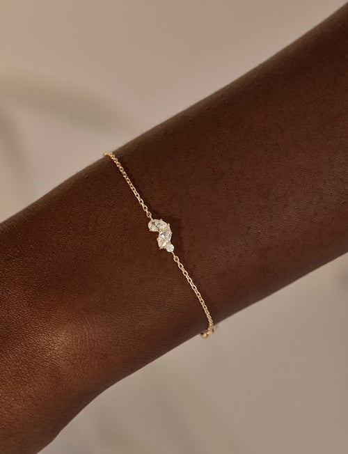 18k Gold Vermeil Crystal Wings Bracelet