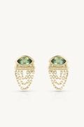 Nyra Apatite Gold Earrings