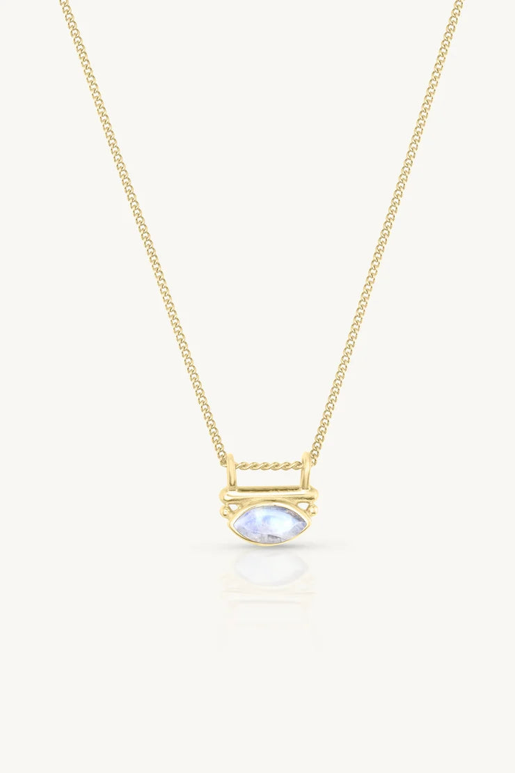 Nyra Moonstone Gold Necklace