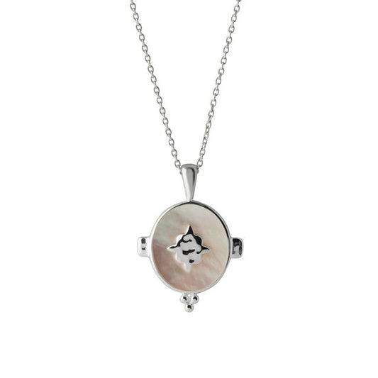 OVAL NECKLACE WITH MOTHER OF PEARL