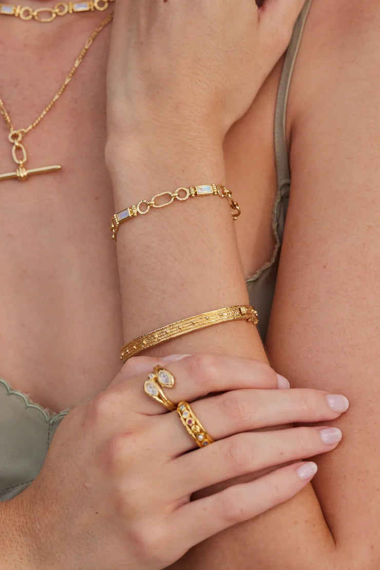 Petra Moonstone Gold Bracelet