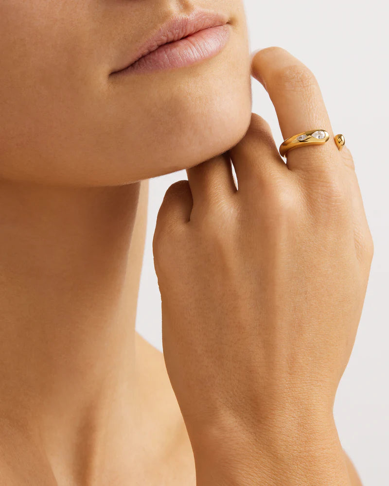 18k Gold Vermeil Dewdrop Ring
