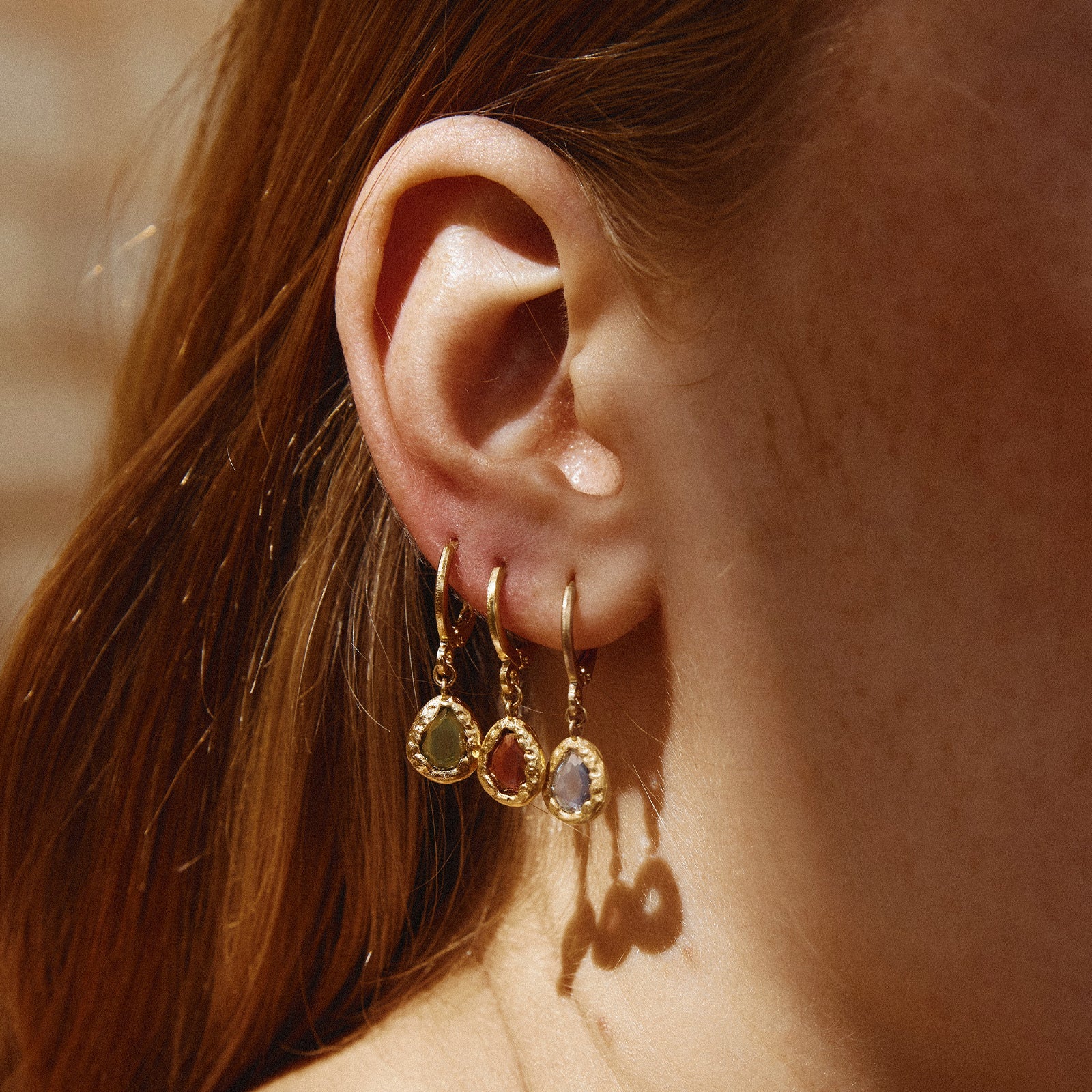 LYSIA DARK GREEN EARRINGS