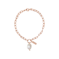 APHRODITE GODDESS PEARL DROP BRACELET - ROSE GOLD