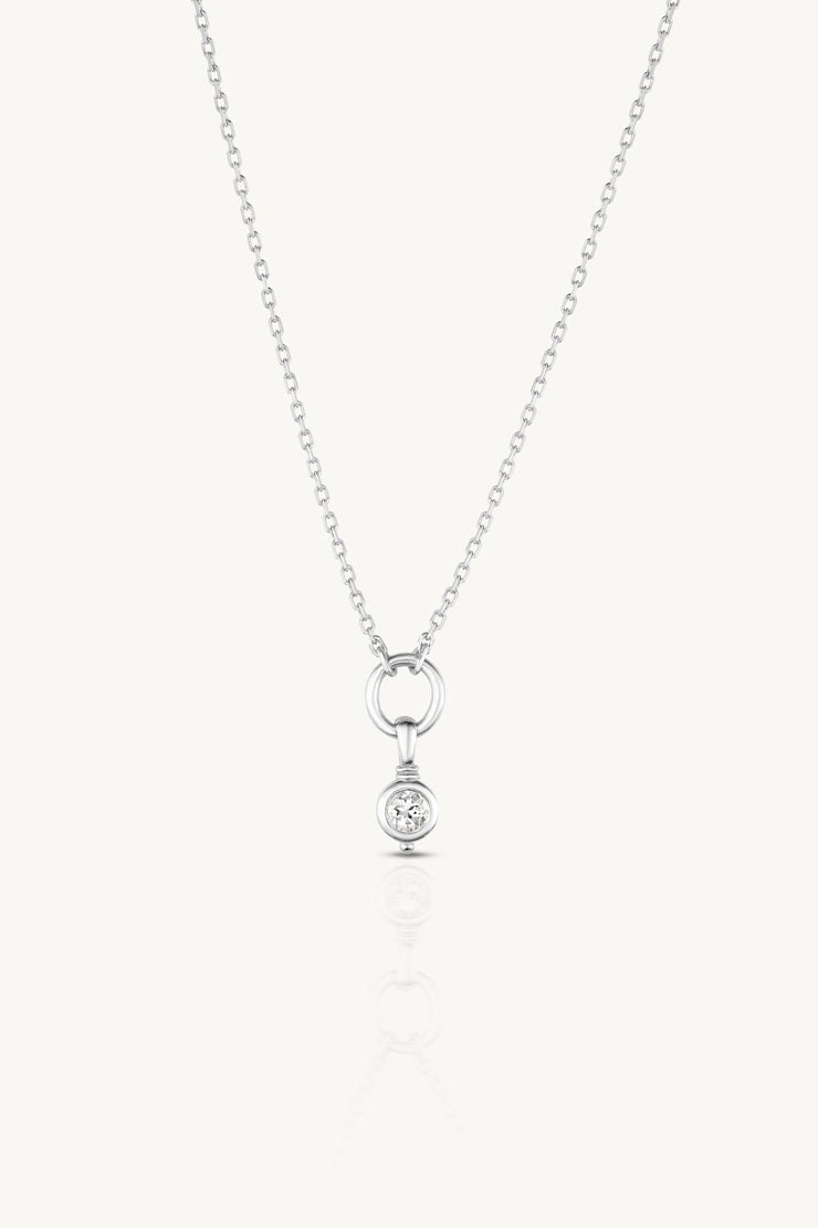 Drop Silver Necklace