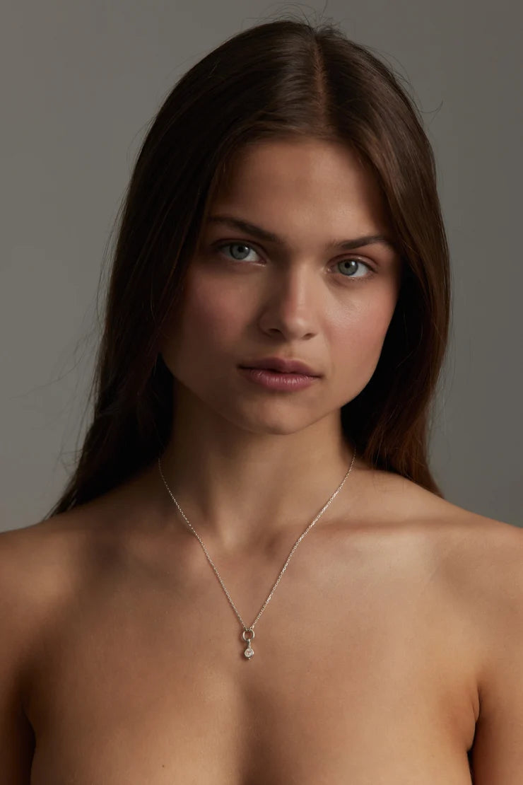 Drop Silver Necklace
