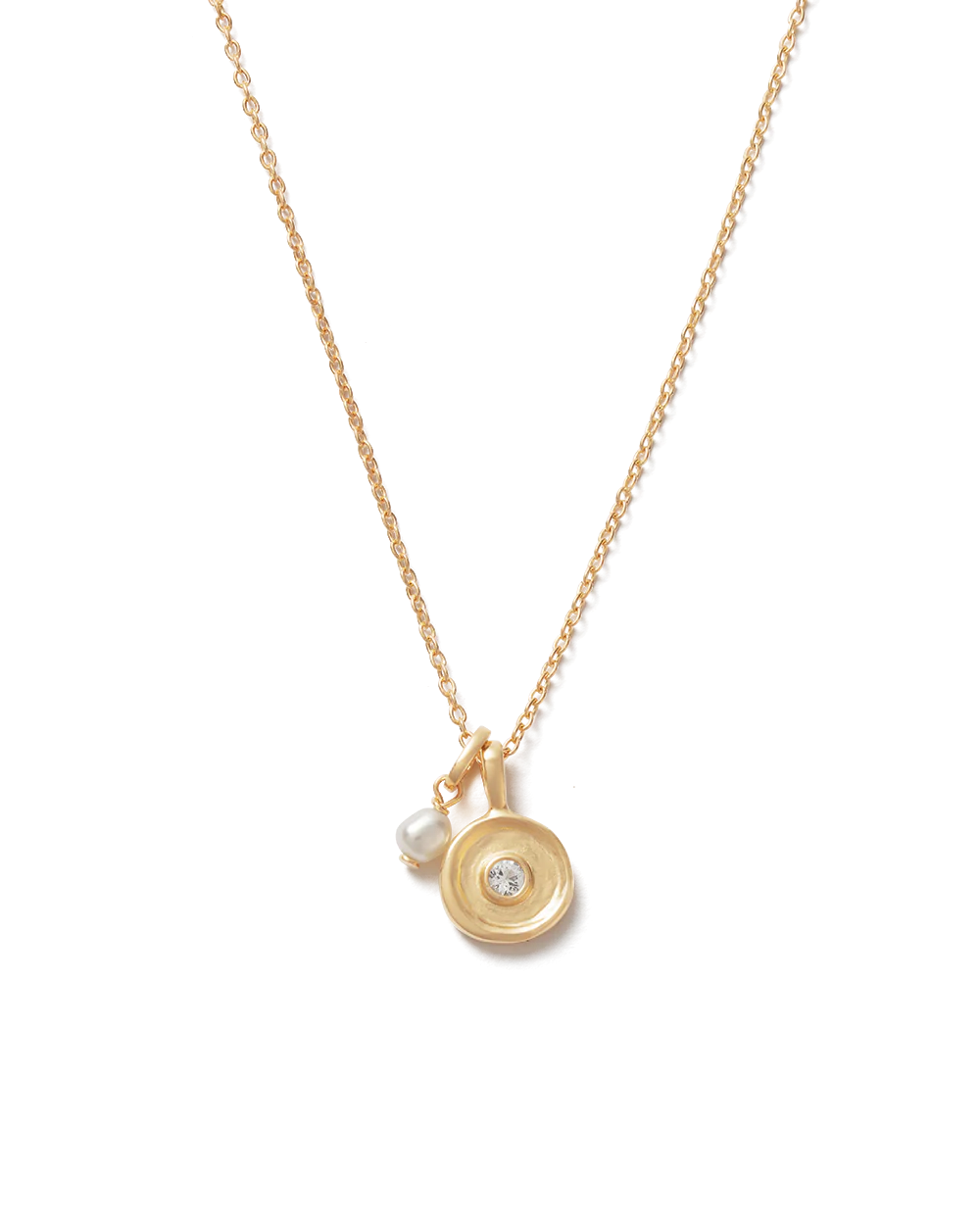 SOLSTICE PEARL NECKLACE - YELLOW GOLD PLATED