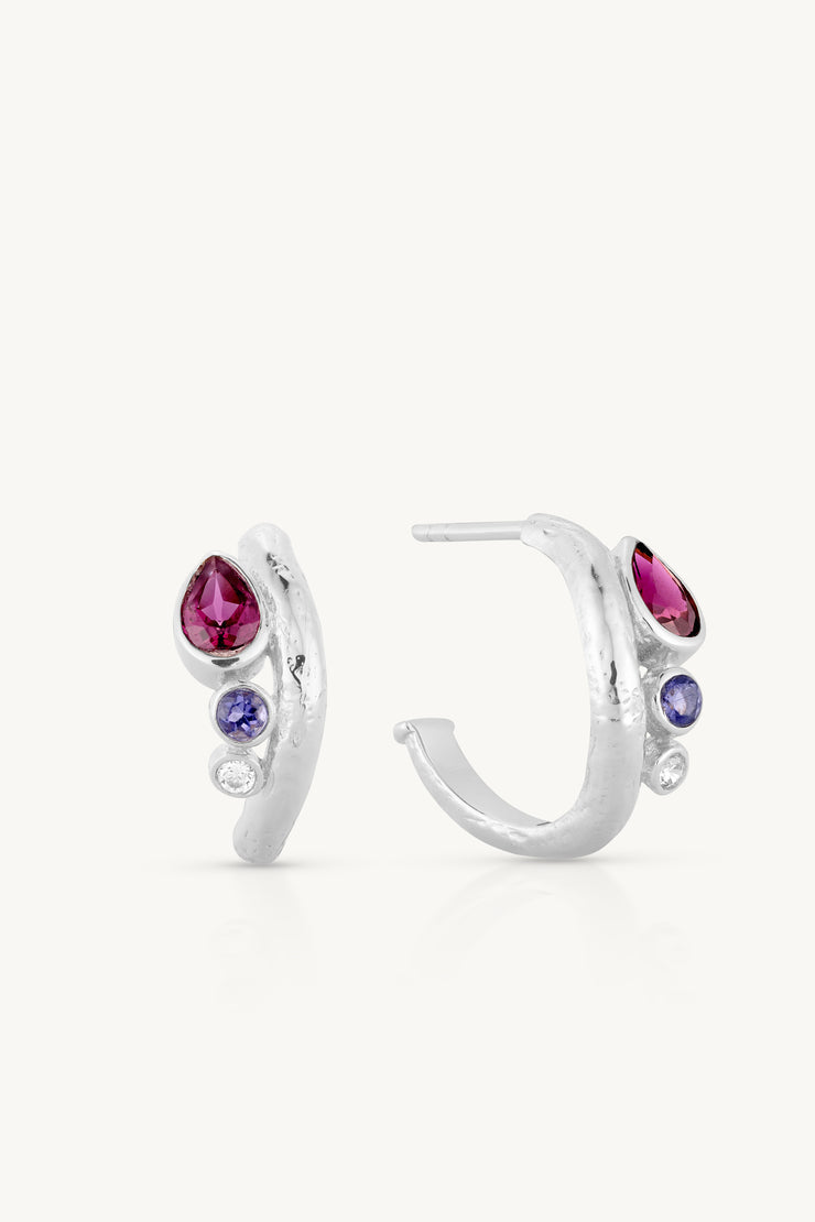 Sorrento Silver Hoops
