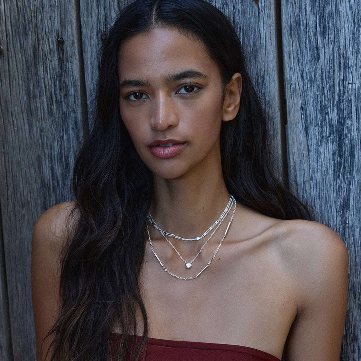 Summer Veil Silver Necklace