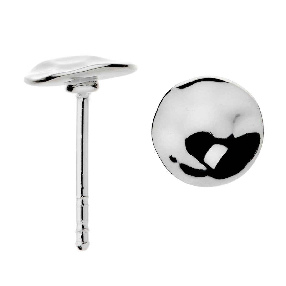 DOUBLE BEAT STUD EARRINGS (STERLING SILVER)