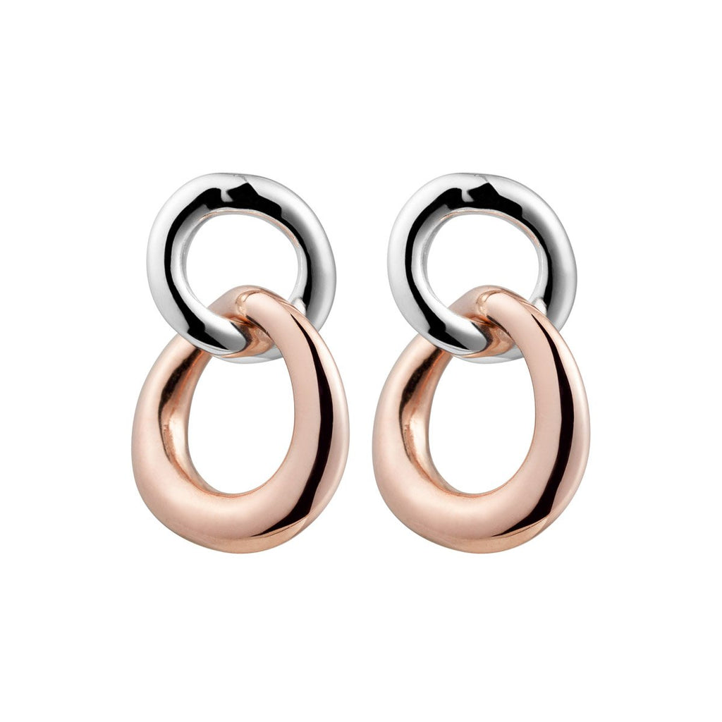 TRANQUILA STUD EARRINGS (STERLING SILVER AND ROSE GOLD PLATED)