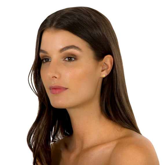 ALEXA DISC STUDS - GOLD.