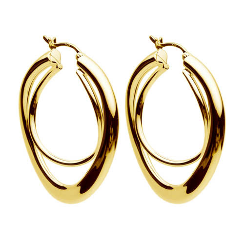 STRUDEL YELLOW GOLD HOOP
