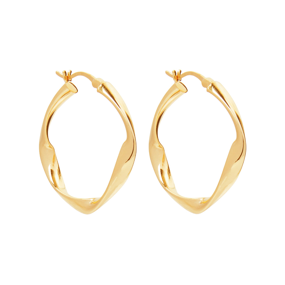 GARDEN OF EDEN HOOP EARRINGS (YELLOW GOLD PLATED)