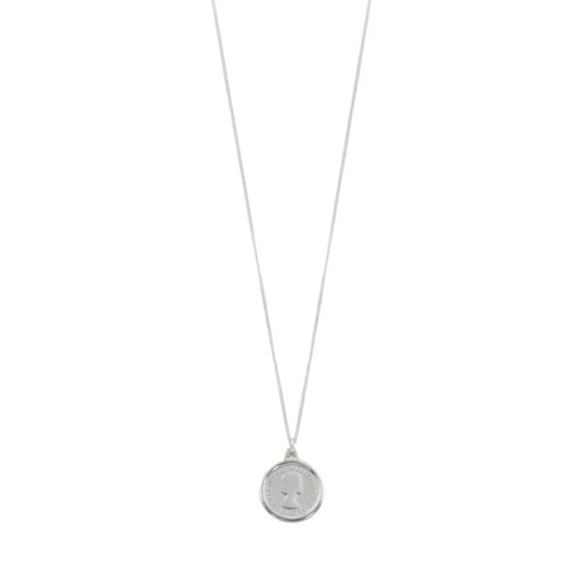 FINE CURB NECKLACE WITH THREEPENCE