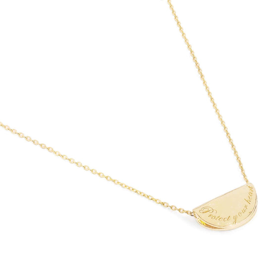 GOLD LOTUS BIRTHSTONE NECKLACE - AUGUST