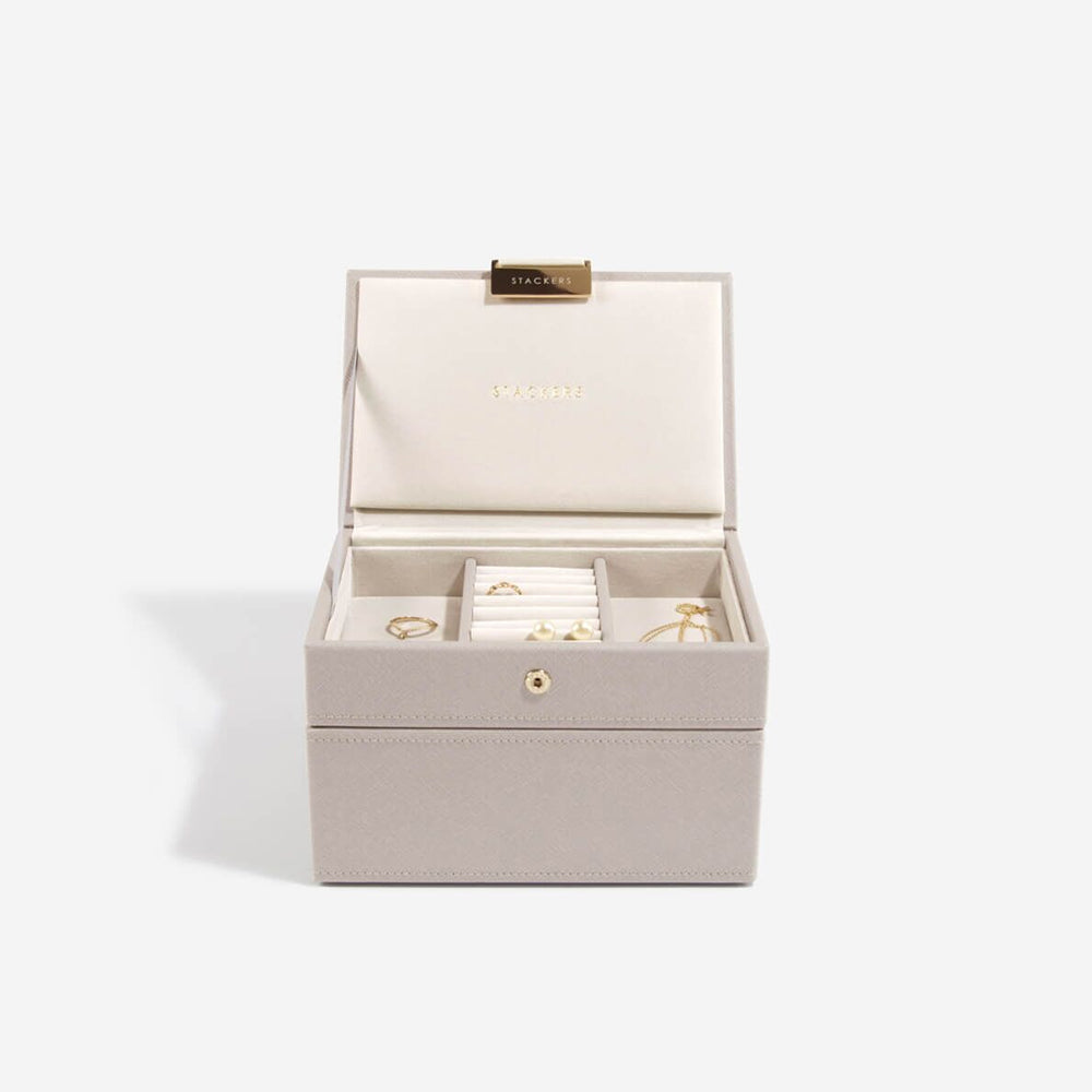 TAUPE SET 2 MINI JEWELLERY BOX