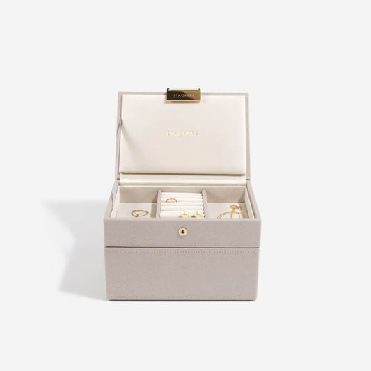 TAUPE SET 2 MINI JEWELLERY BOX