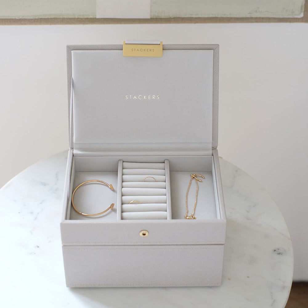 TAUPE SET 2 MINI JEWELLERY BOX