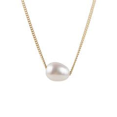 PEARL TEARDROP NECKLACE - GOLD