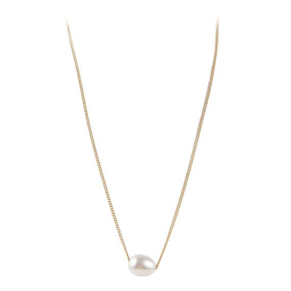 PEARL TEARDROP NECKLACE - GOLD