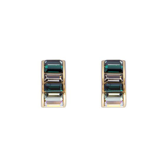 GREEN OMBRE CRYSTAL HUGGIES - GOLD