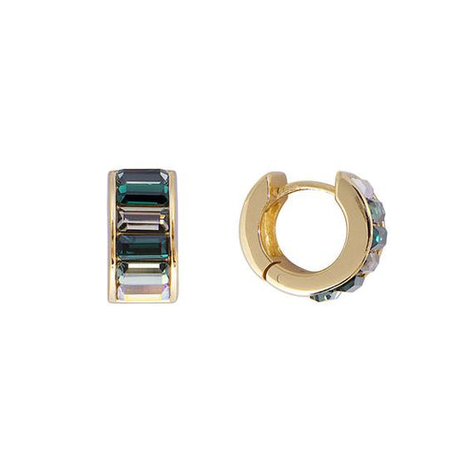 GREEN OMBRE CRYSTAL HUGGIES - GOLD
