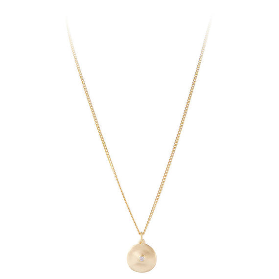 CLEO DISC NECKLACE - GOLD.