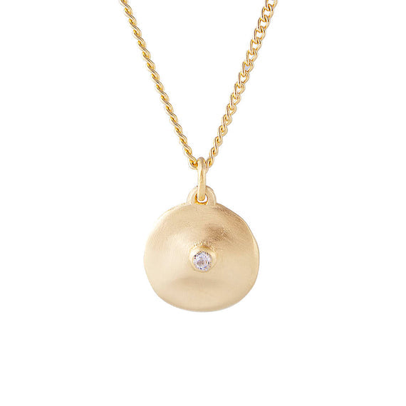 CLEO DISC NECKLACE - GOLD.
