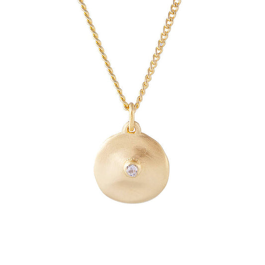 CLEO DISC NECKLACE - GOLD.