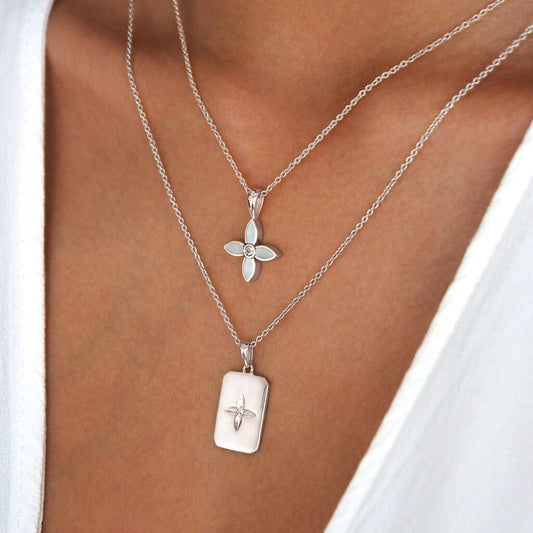 DESERT FLOWER FLORAL NECKLACE - STERLING SILVER