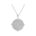 PENDANT DISC NECKLACE IN SILVER