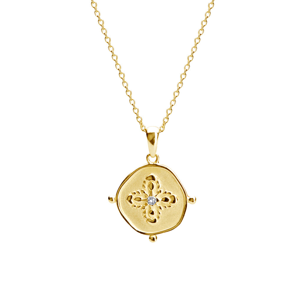 SAHARA MEDALLION NECKLACE GOLD