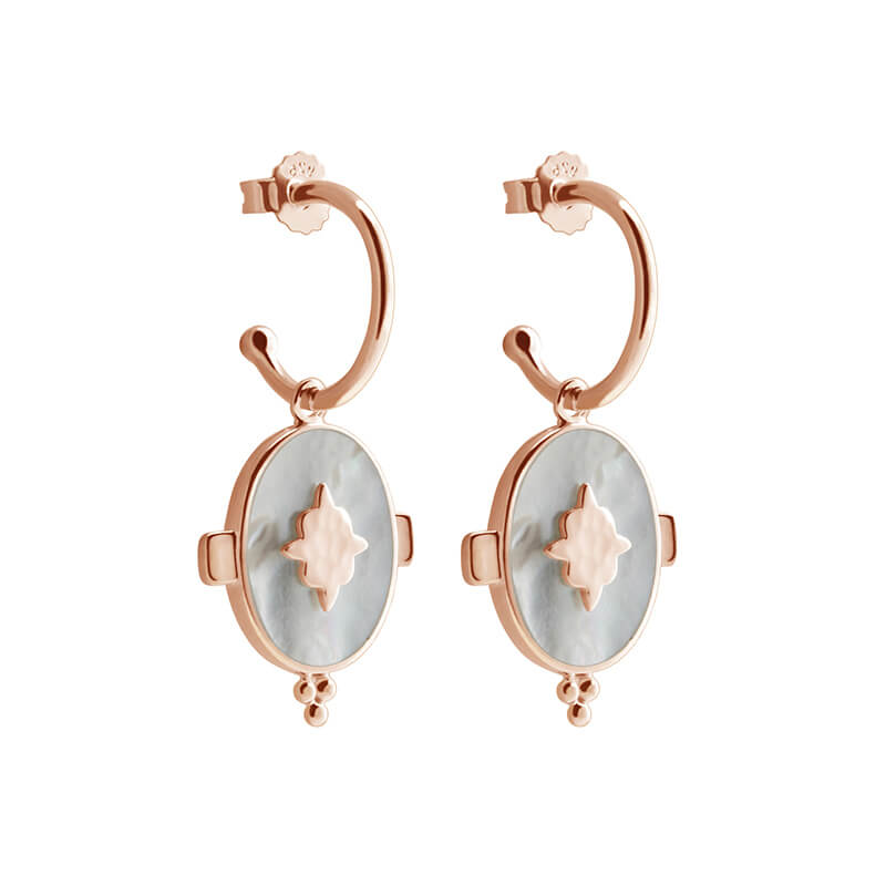 OVAL EARRINGS - ROSE GOLD
