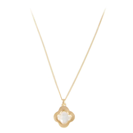 MOTHER OF PEARL CLOVER NECKLACE