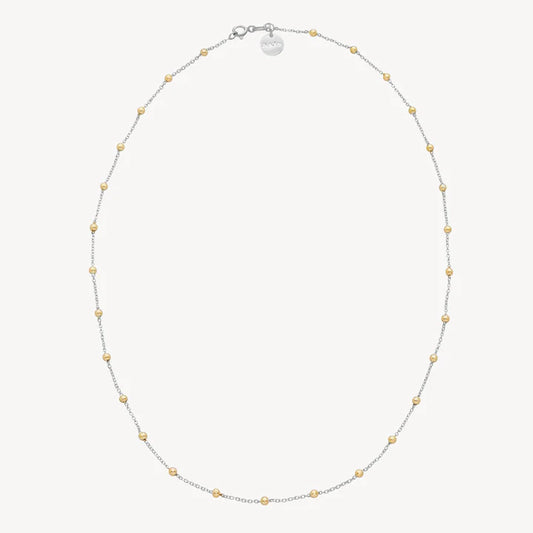 ALGONQUIN NECKLACE 45CM (STERLING SILVER AND YELLOW GOLD PLATED)