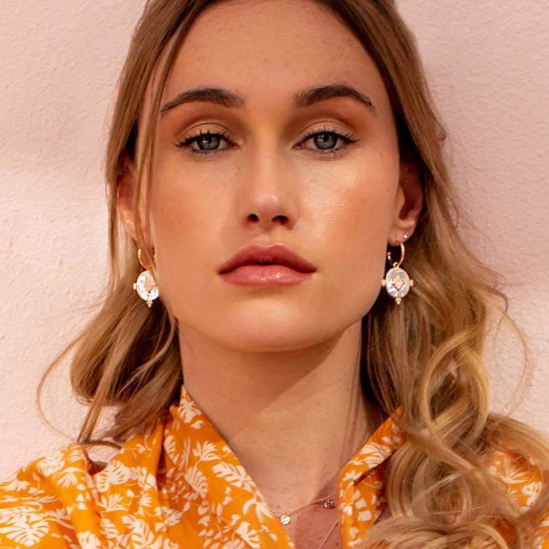 OVAL EARRINGS - ROSE GOLD