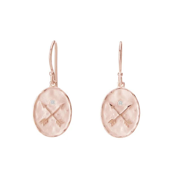 SMALL HEIRLOOM EARRINGS IN ROSE GOLD PLATE