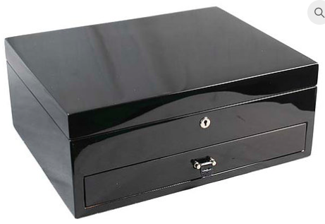 WOOD FINISH JEWELLERY BOX LARGE