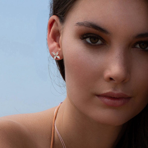 DESERT FLOWER SMALL EARRINGS ROSE