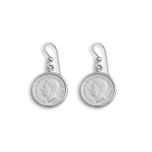 THREEPENCE COIN EARRINGS - VON TRESKOW