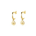 GOLD PLATED HALF HOOP / CZ