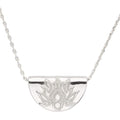 SILVER SHORT LOTUS NECKLACE